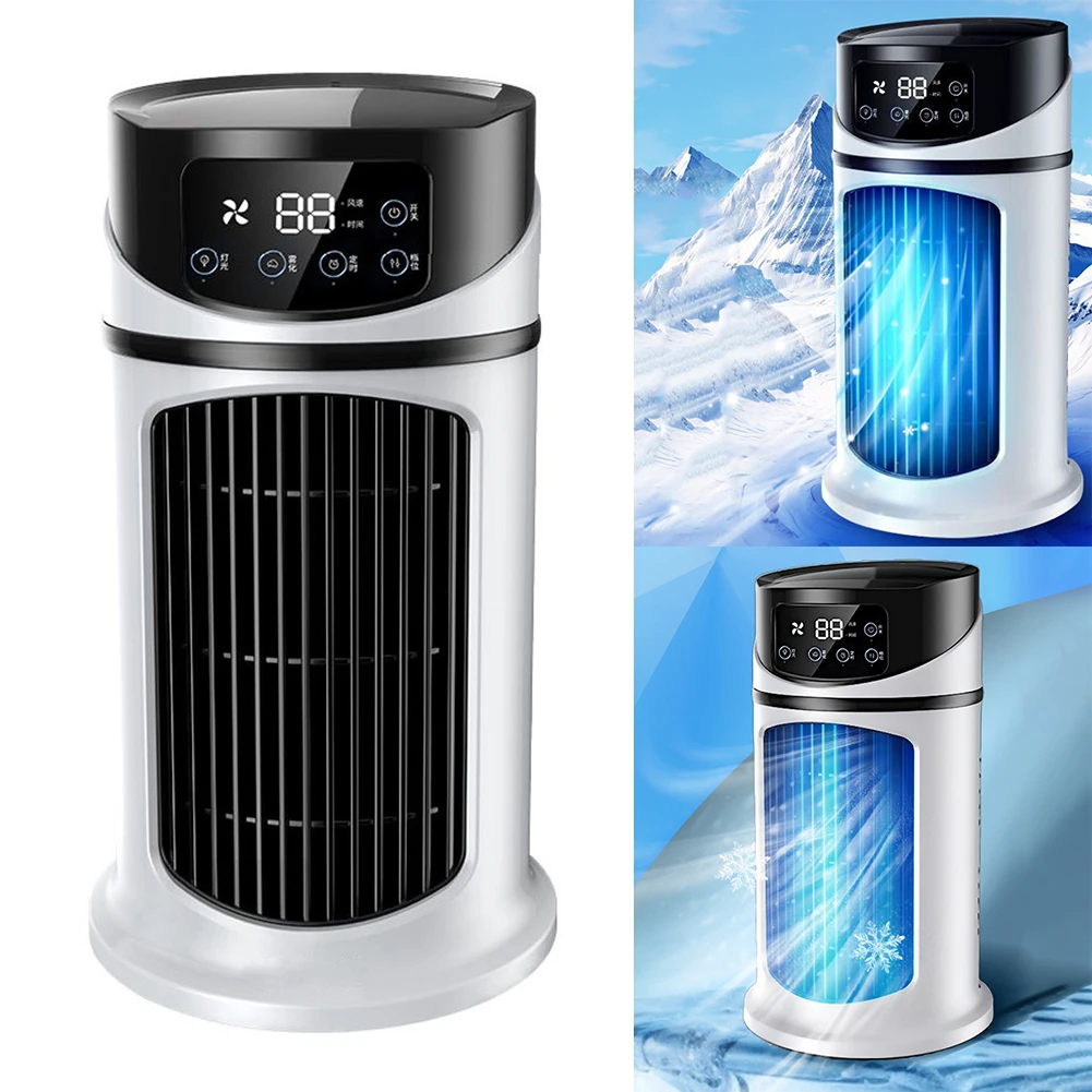 1Pc Portable USB Air Cooler Fan With 300ML Water-Tank 6-Speed Silent Spray-Mist Cooling Fan For Car Desk Home Office