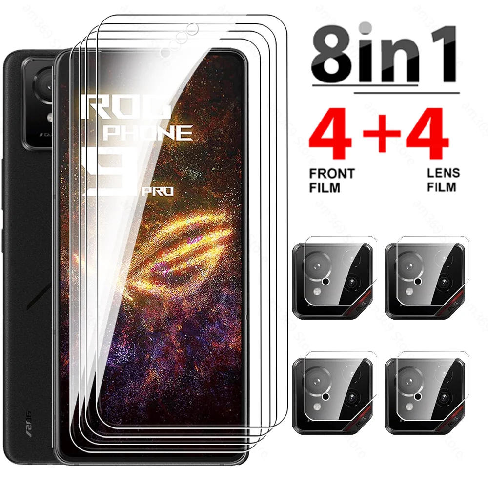 8To1 9H Glass For Asus ROG Phone 9 Pro Tempered Glass Asus ROGPhone 9Pro ROGPhone9 Phone9 5G Camera Lens Screen Protector Film