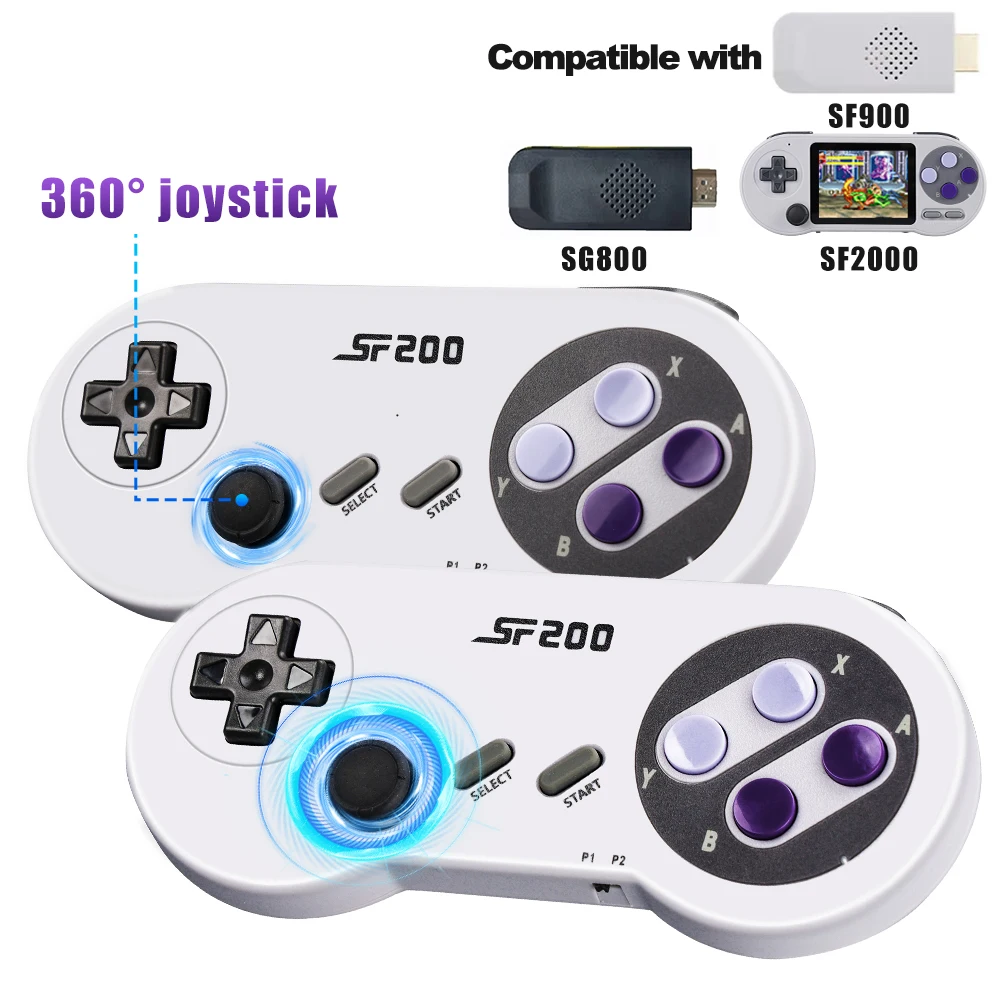 2PCS Wireless Video Game Console For SF2000/SF900/SG800 Portable Handheld Game Console with Rocker Gaming Controller Accessories