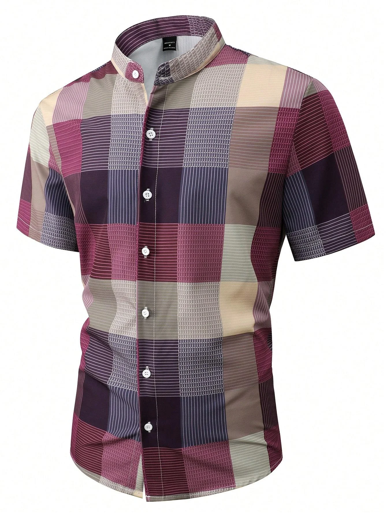 7-Color Summer New Checkered Shirt Men's Short Sleeve Hawaiian Casual Loose Large Size Shirt XS-6XL Quick Shipping