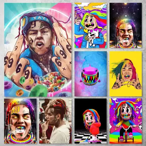 6ix9ine Rapper POSTER Poster Prints Wall Pictures Living Room Home Decoration Small
