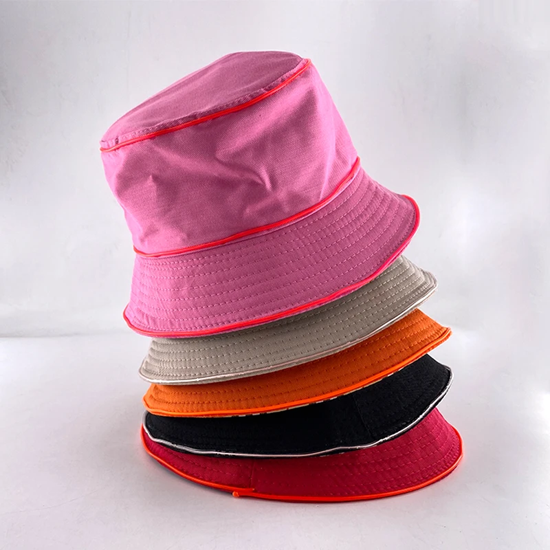 LED Glowing Cotton Summer Foldable Bucket Hat Unisex Women Outdoor Sunscreen Hat Hunting Beach Cap Men Fisherman Cap