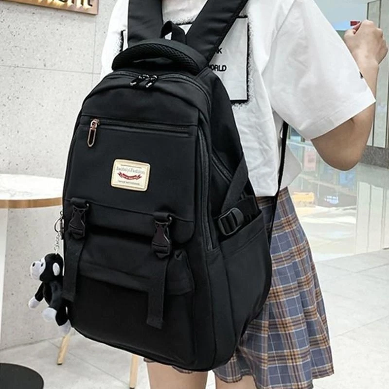 A3PE große Kapazität Daypack Mode -Rucksack Nylon -Buchbag für Student Teenager Jugendliche Mädchen lässig Laptop Schultasche