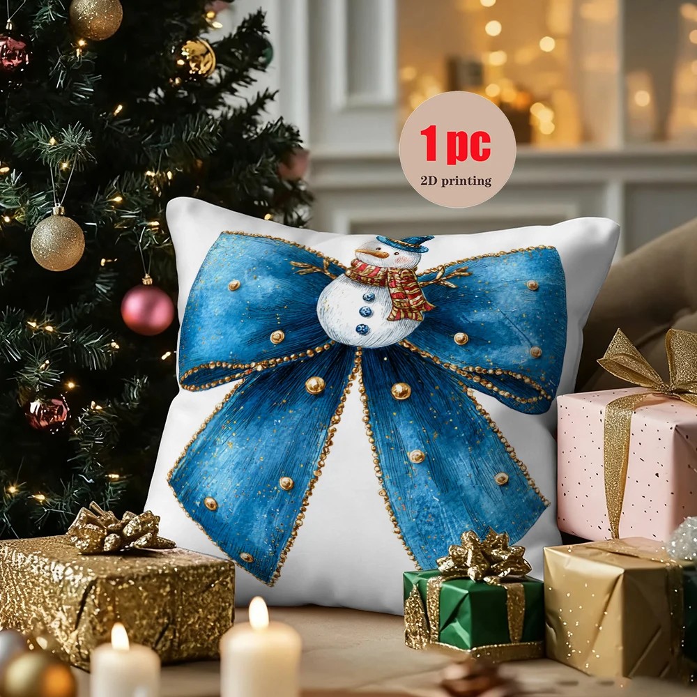 زينة زهور وعيد الميلاد الملونة، أغطية وسائد من البوليستر قابلة للتنفس لغرفة المعيشة وغرفة النوم وديكور الشرفة الخارجية #3