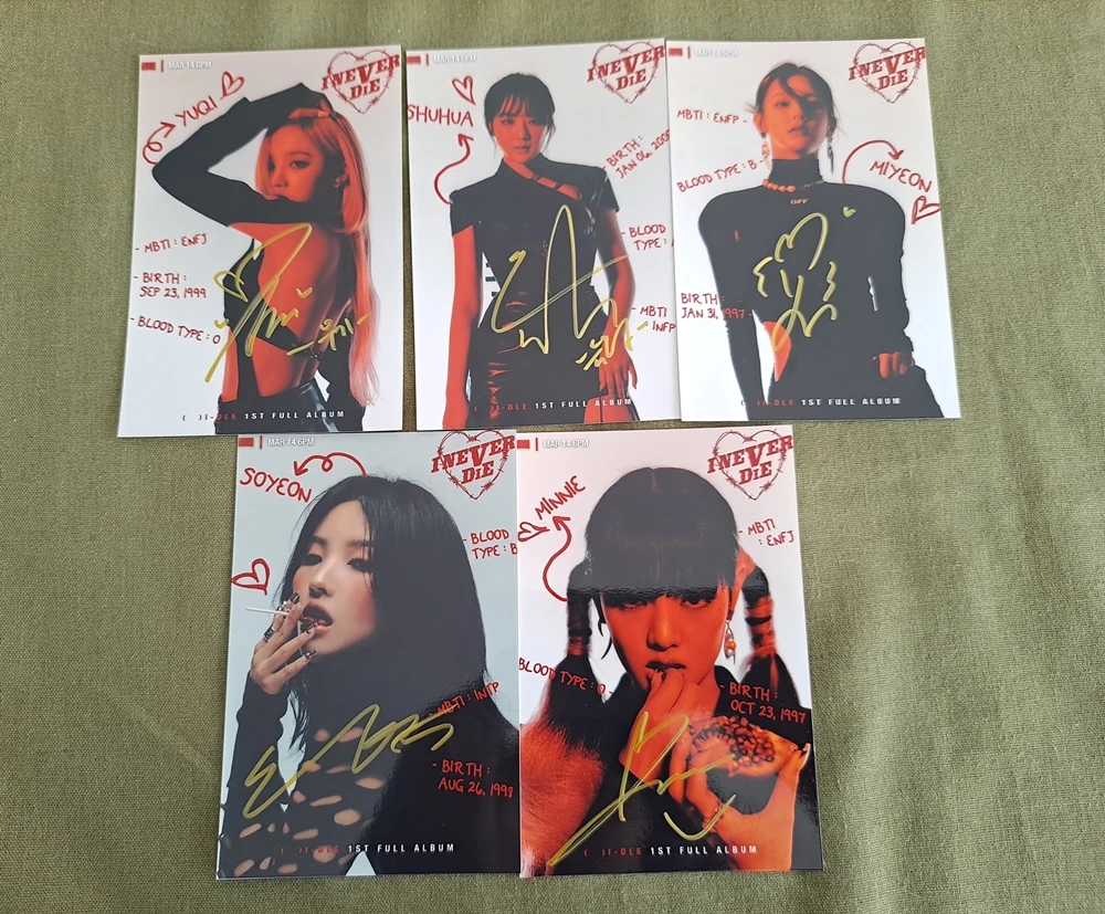 (G)I-DLE GIDLE Autographed Photo I LOVE 4*6  K-POP Gifts Collection 2022