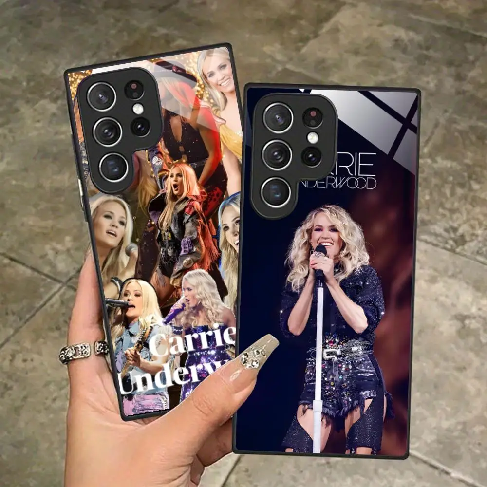 

Чехол для мобильного телефона Carrie Underwood для Samsung Galaxy S25 S24 S23 S22 S21 S20 Note20 Plus FE Ultra Glass Cover Pretty Smartphone