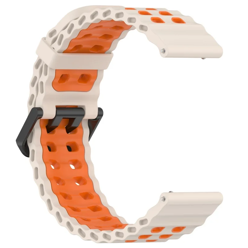 22 mm Ocean-Silikonband für Amazfit Bip Max Sports, zweifarbiges Armband für Amazfit Bip Max, Ersatzzubehör, Correa – Detail 4
