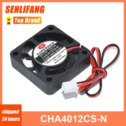 For SUPERRED New Cooling CHA4012CS-N  2 Wires DC12V 0.075A Square 40*40*10MM Cooler Fan Well Tested