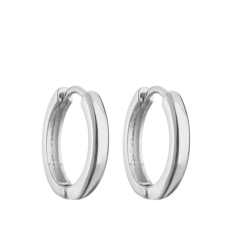 HECHENG,Brass Circle Hoop Earrings for Women Classic Small Helix Hoops Loop Ring Huggie Cartilage Piercing Jewelry