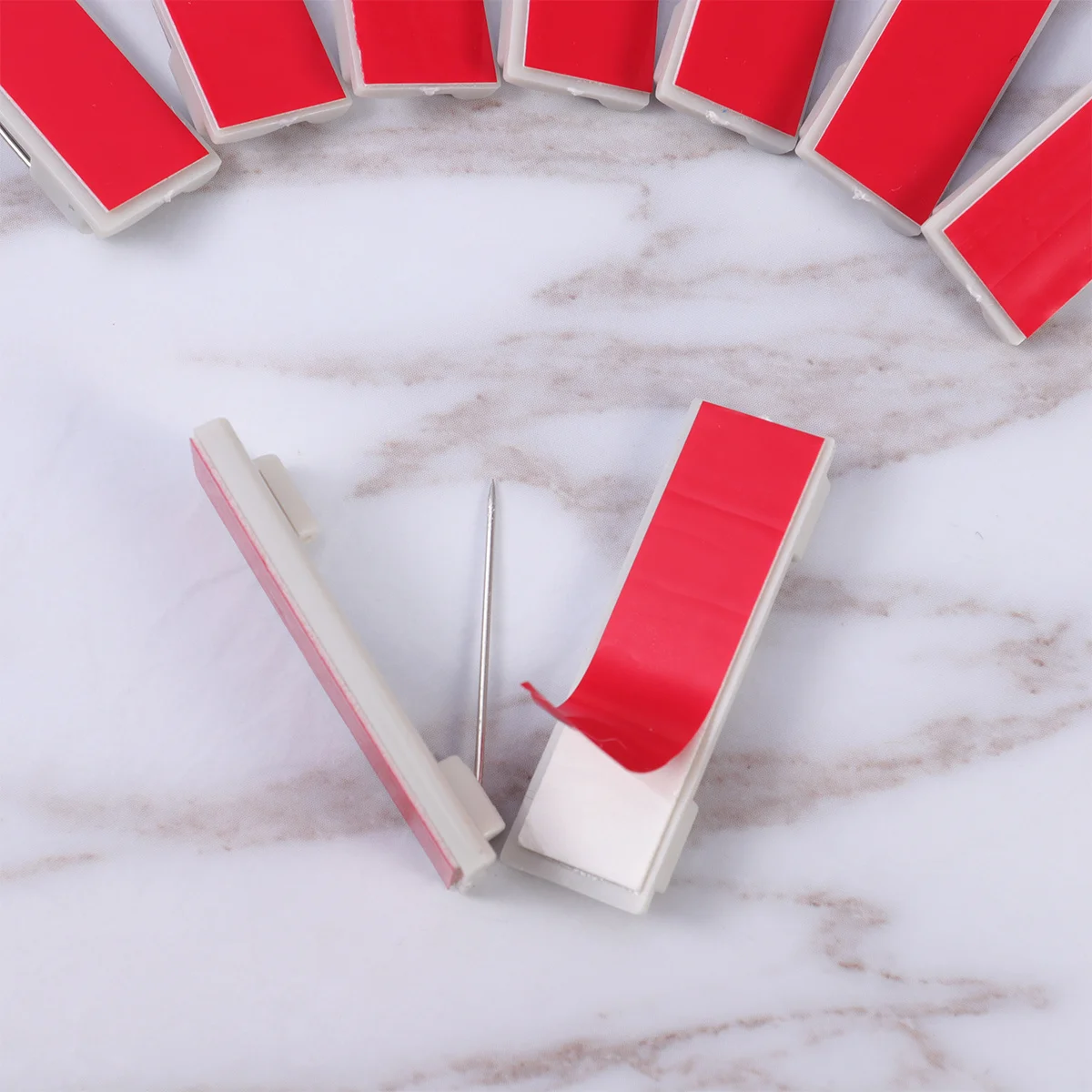 

100pcs Safety Pins: Adhesive Safety Bar Pins For Crafting Id Badges Mounting Secure Attachment Brooch Badge Backs Accessories