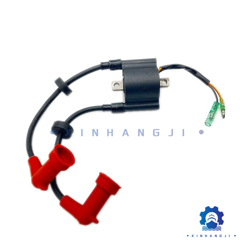 

Катушка зажигания в сборе 6B4-85570-00 для подвесного двигателя Yamaha, лодочного двигателя 9,9 л.с. E9,9D 15 л.с. E15D MHS/L/XL