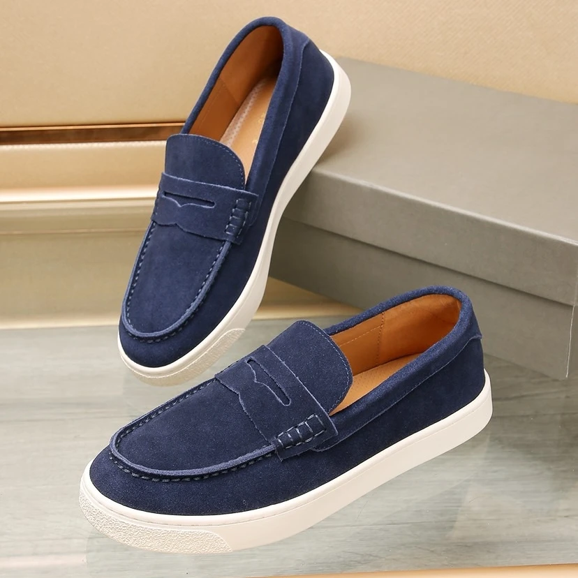 

Роскошная брендовая мужская обувь, лоферы ручной работы из зернистой кожи, подкладка до середины икры, резиновая подошва, повседневная спортивная обувь, кроссовки, праздничные подарки