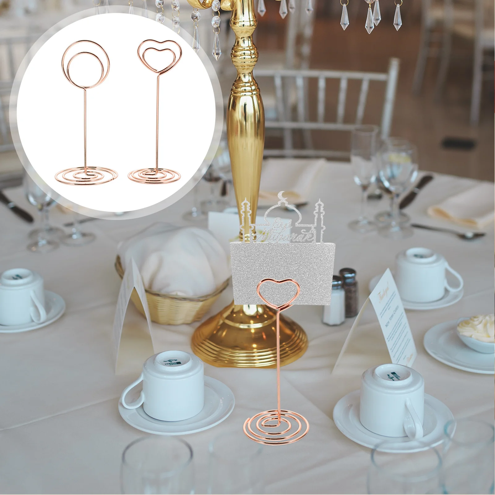 8 قطعة حاملي بطاقات الجدول حامل صور كليب حامل لحفل زفاف ديكور حامل صور صغير حامل مذكرة كليب الجدول #3