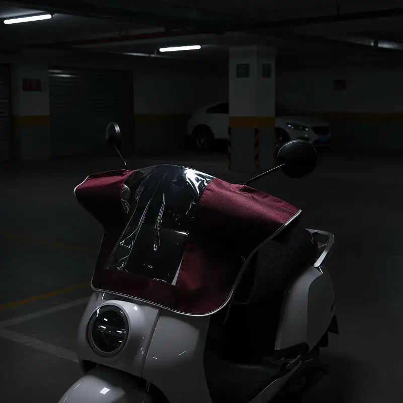 Electric Scooter Dashboard Rain Cover Clear Window Waterproof Zipper Soft Material for Easy Folding Scooter Storage