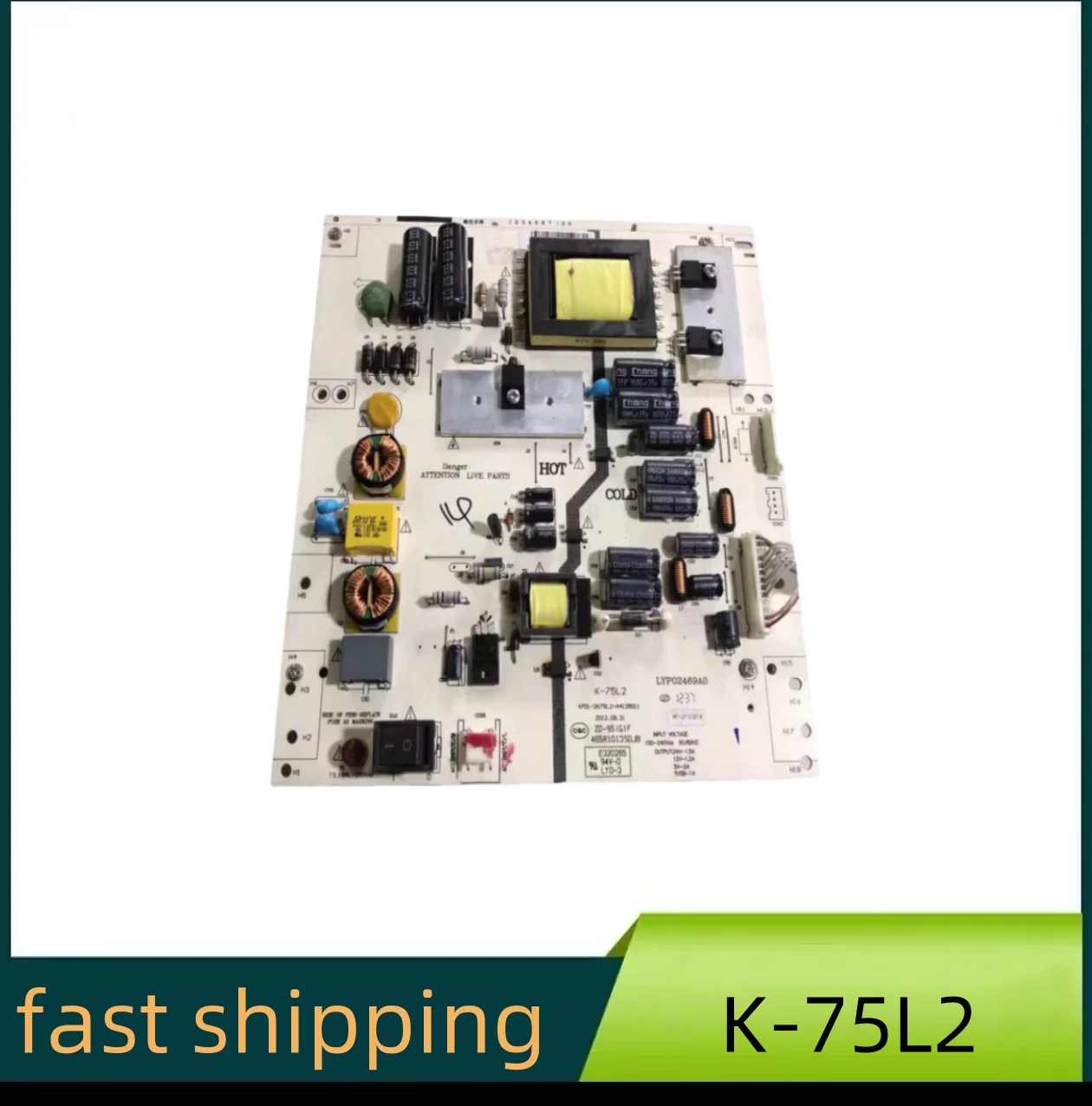 Envío de prueba de 100% para placa de alimentación K-75L2 4701-2K75L2-A6135D11