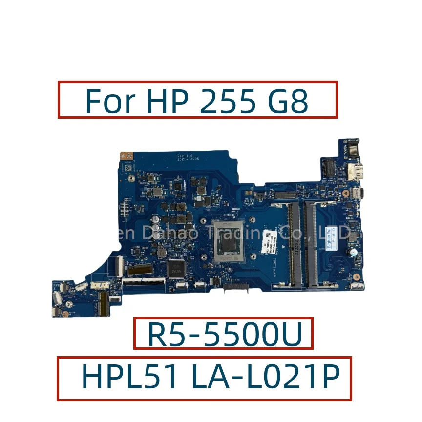 For HP 255 G8 Laptop Motherboard With R5-5500U CPU M49514-001 M49514-601 HPL51 LA-L021P Mainboard Fully Tested