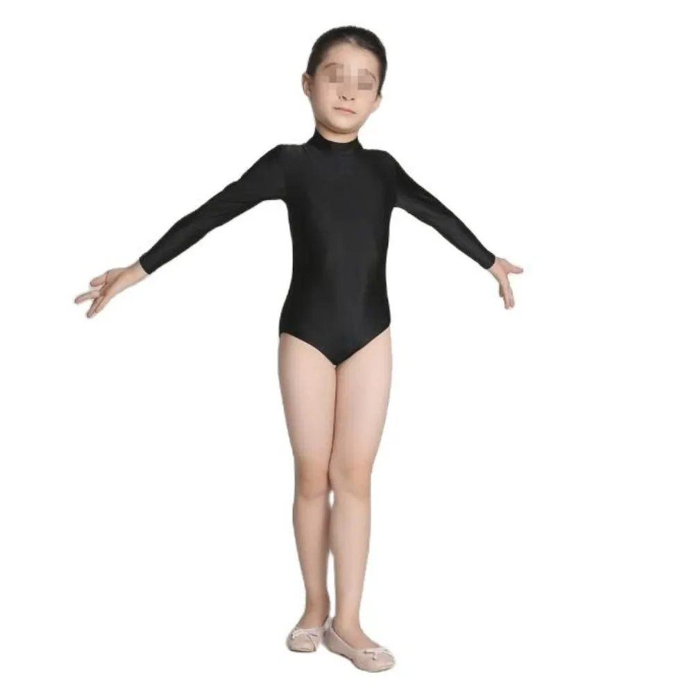 

Back zipper kids adult Black Spandex Unisex Catsuit Zentai Second Skin half Bodysuit Halloween Cosplay Dance tights