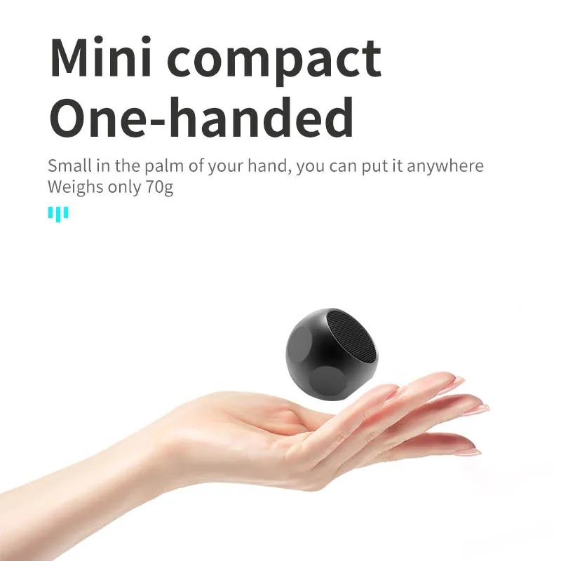Mini Portable Metal Speaker Metallic Wireless Bluetooth Speaker TWS Stereo Indoor/Outdoor Portable Subwoofer Compact Speaker image 2