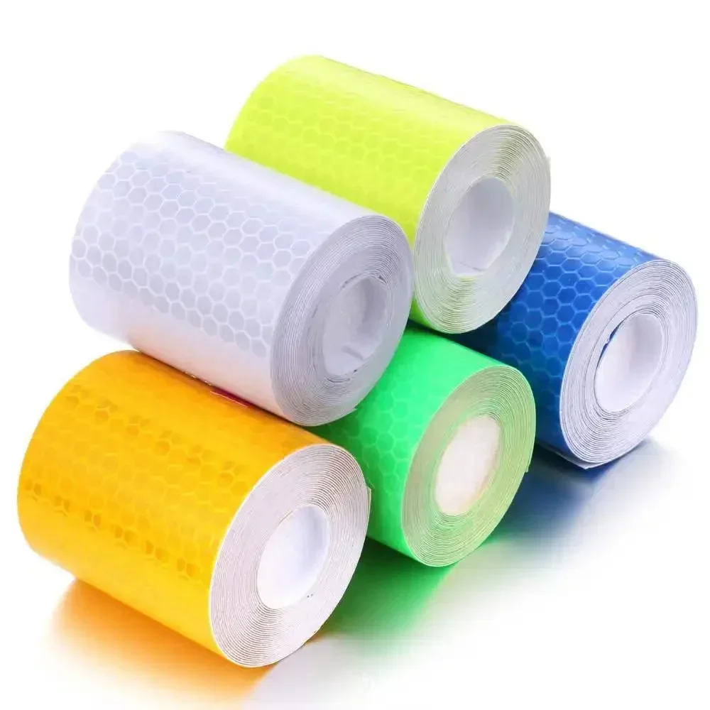 Back Gum Crystal Color Lattice Bicycle Outline Car Stickers Warning Stickers Reflective Strip Tape Safety Logo Reflective Film