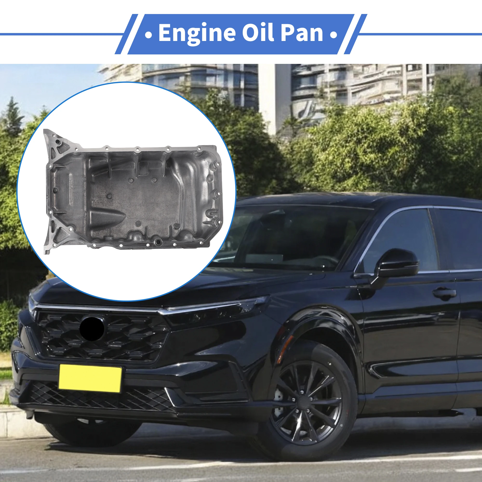 

UXCELL No.11200REZA00 Engine Oil Pan for Honda CR-V 10-11 Aluminum Alloy Silver Tone