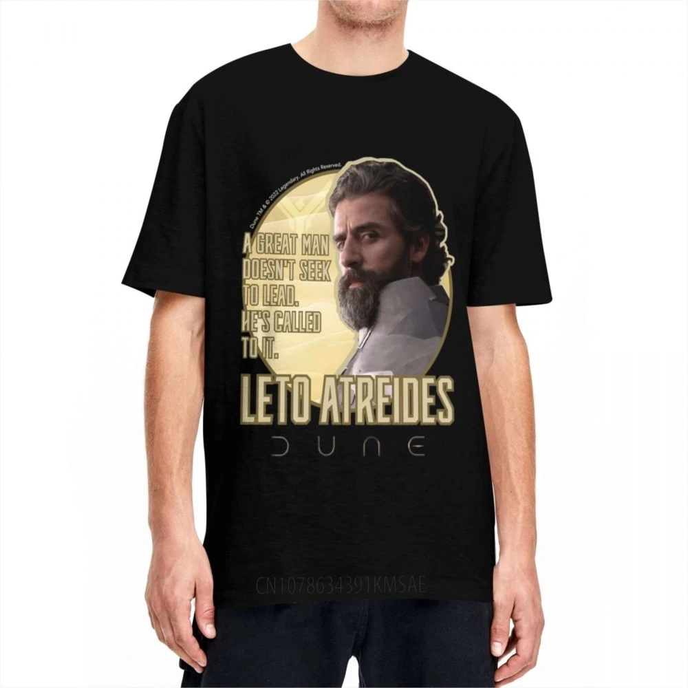 Casual Leto Atreides I Leadership Art T-Shirt Men Cotton Short Sleeve Dunes Round Neck Summer Clothing