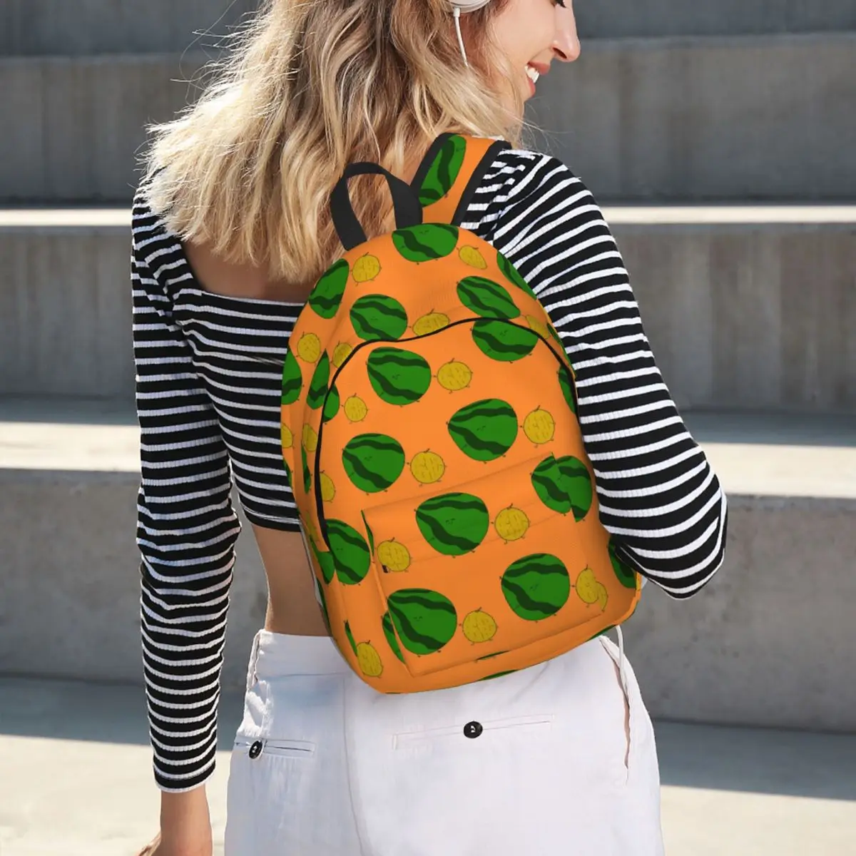 

Melon Friends Student Backpack School Bag Hiking Travel Daypack for Boys Girls Fashion Bookbag Shoulder Bags