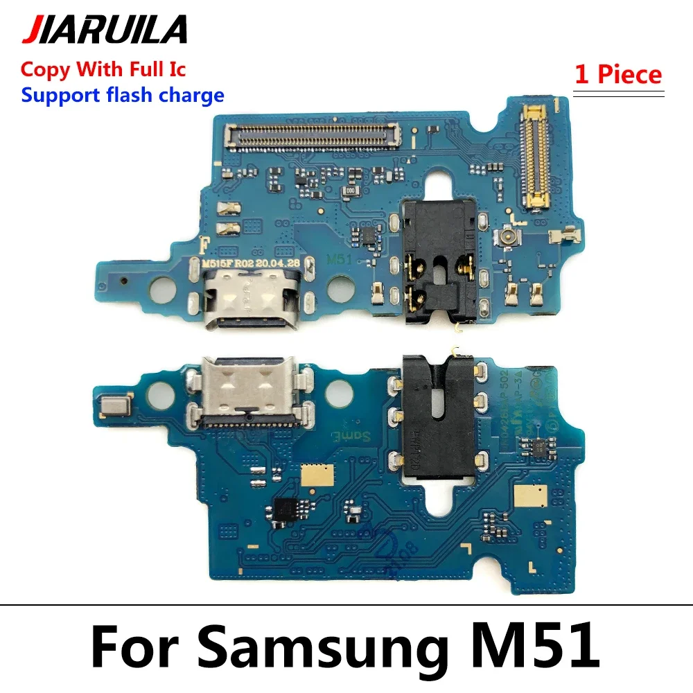 USB Dock Connector Charging Port Flex Cable For Samsung M53 5G M23 M34 M54 5G M12 M13 M31 M22 M51 M52 M62 Charger Board With Mic