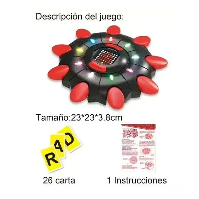 Basta 3.0 النسخة الإسبانية لوحة لعبة زر إلكتروني شاشة ديجيتال حروف التفكير السريع الضغط على لعبة الحفلات هدية عيد ميلاد