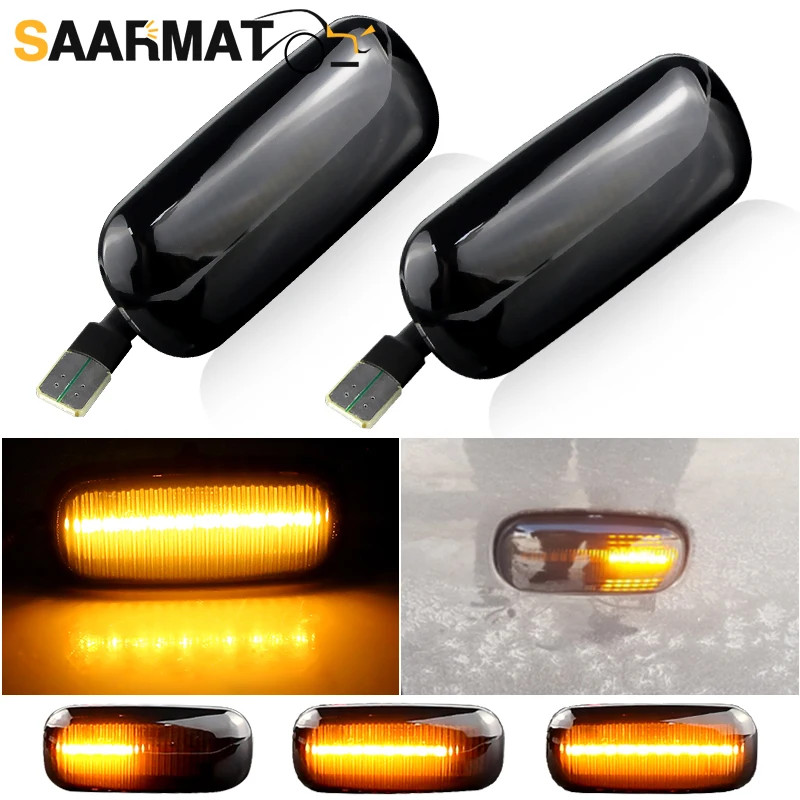2PCS Dynamic LED Turn Signal Light For Audi A3 S3 8P A4 RS4 S4 B6 B7 A6 S6 RS6 C5 C7 Front Fender Side Marker Light 8E0949127