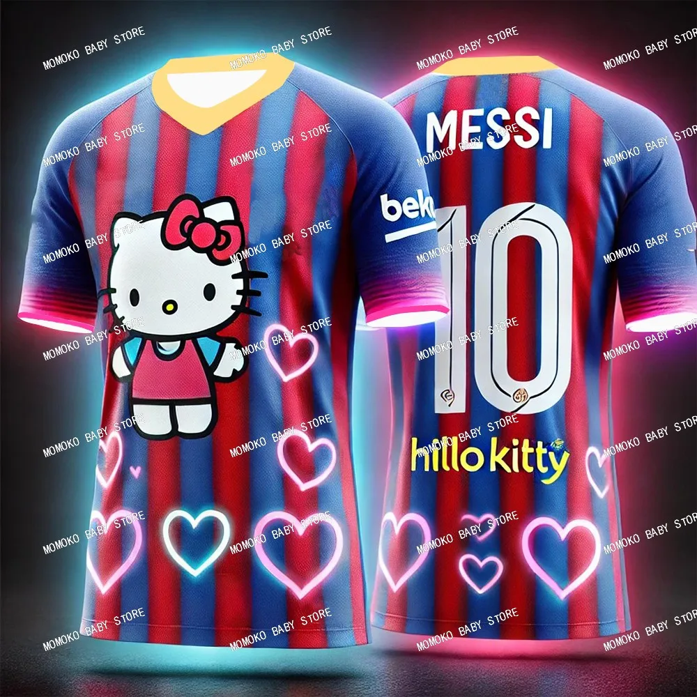 Sanrio Hello Kity Football Jersey No 10 Special Design Edition Jerseys Fans Commemorative Edition Soccer Jersey Kit Team Uniform