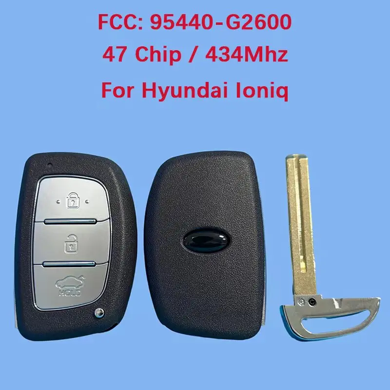 

CN020133 Aftermarket 3 кнопки умный пульт дистанционного управления без ключа FCC 95440-G2600 47 чип 433 МГц для Hyundai Ioniq