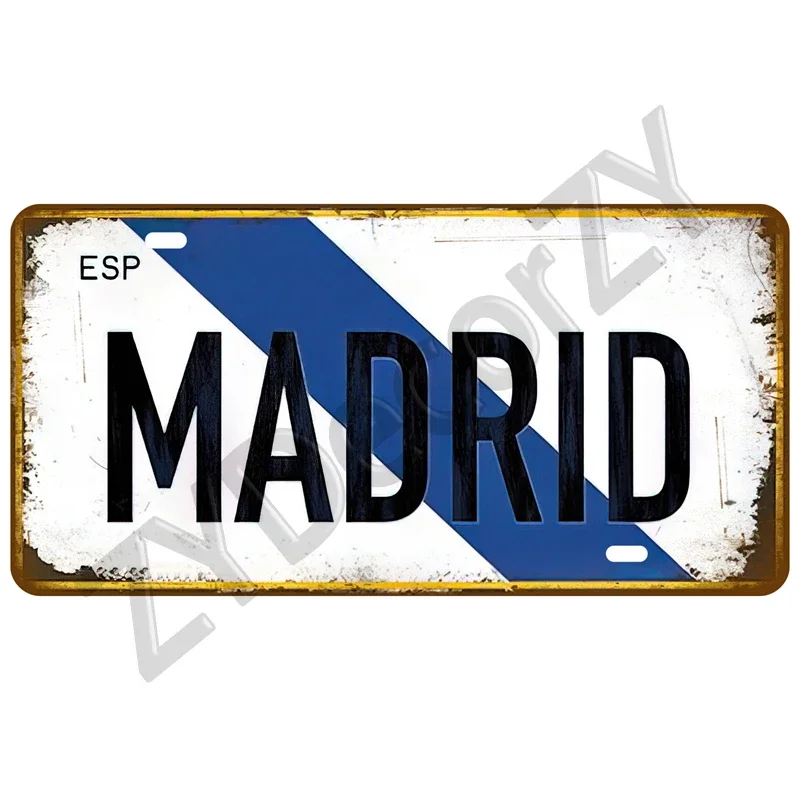 License Plate City State Tin Sign Artisian Tin Plaque Home Wall Decor Garage Bar Pub Club Cafe Kitchen Landmark Metal Sign Art