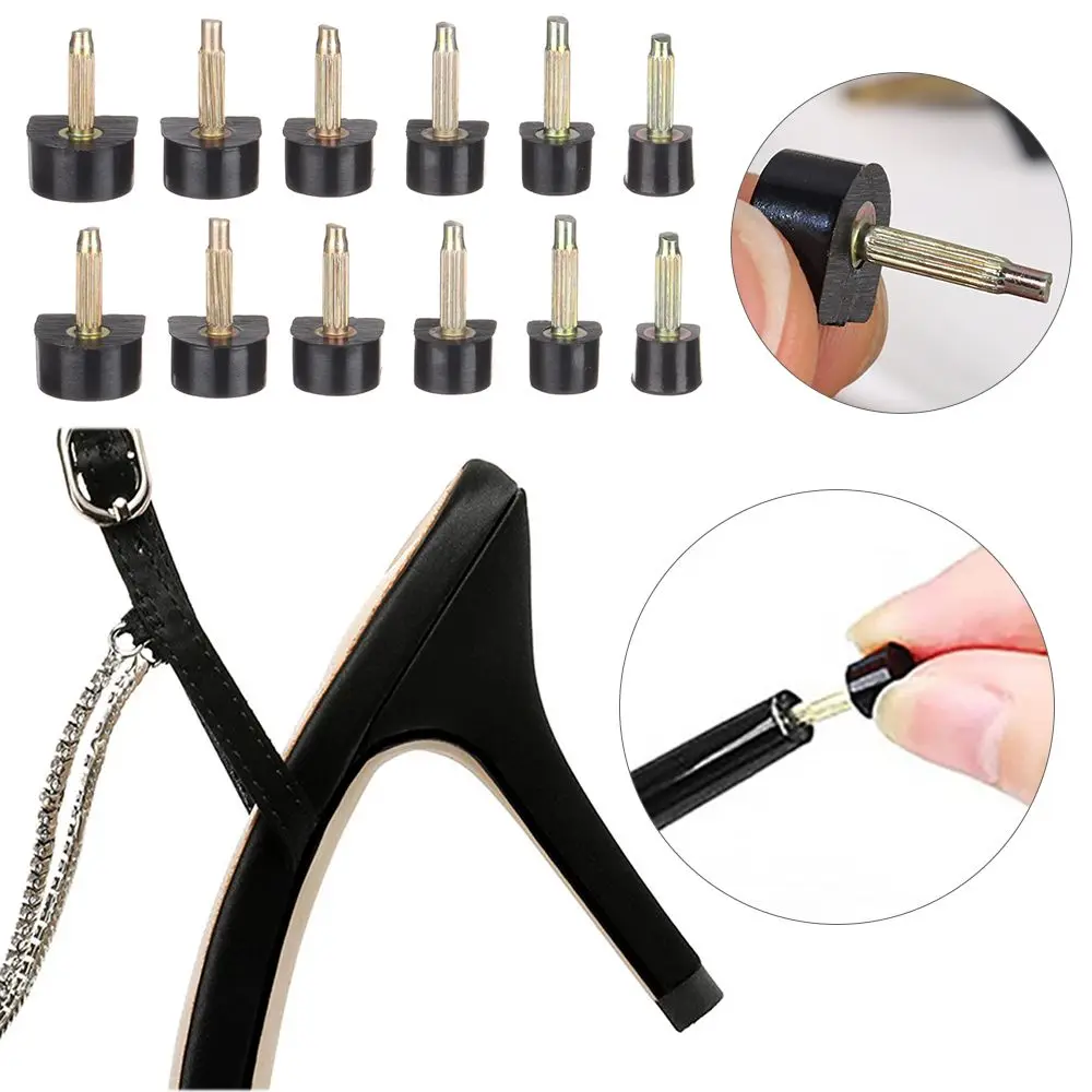 10Pcs Replacement Women High Heel Shoes Tips Repair Tips Pins Heel Stoppers Protect Dowel Lifts For High Heel Spikes Tips Taps