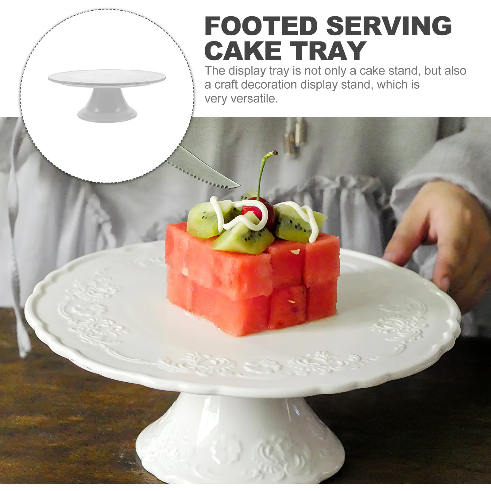 

Elegant Ceramic Cake Stand Pedestal Tray for Dessert Display Wedding Party Home Decor Ceramic Cake Stand Dessert Table Display