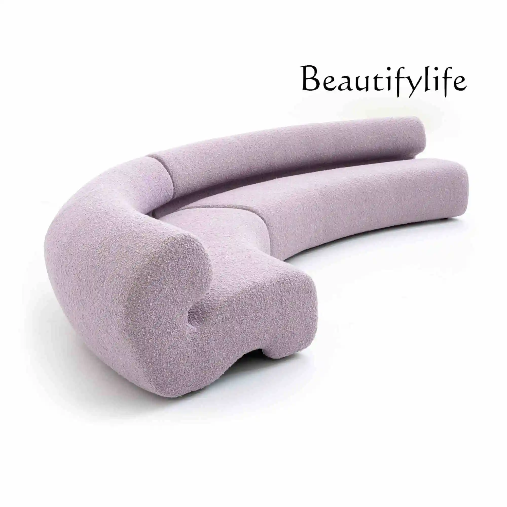 

Design minimalist curved sofa modern simple living room beauty salon shopping mall