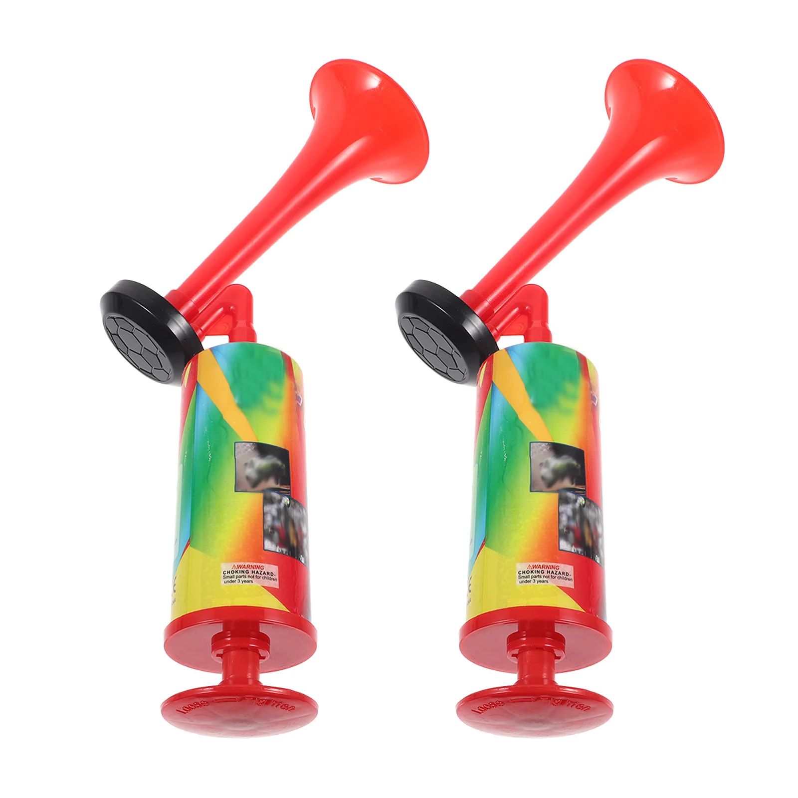

2pcs Hand Air Large Noise Maker for Party Celebration Sports Event Reusable Loud Twisting Toy Horn Pump