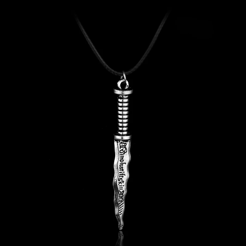 Fashion Jewelry New Snow White Once Upon A Time Rumpelstiltskin Dagger Pendant Necklace For Women Men