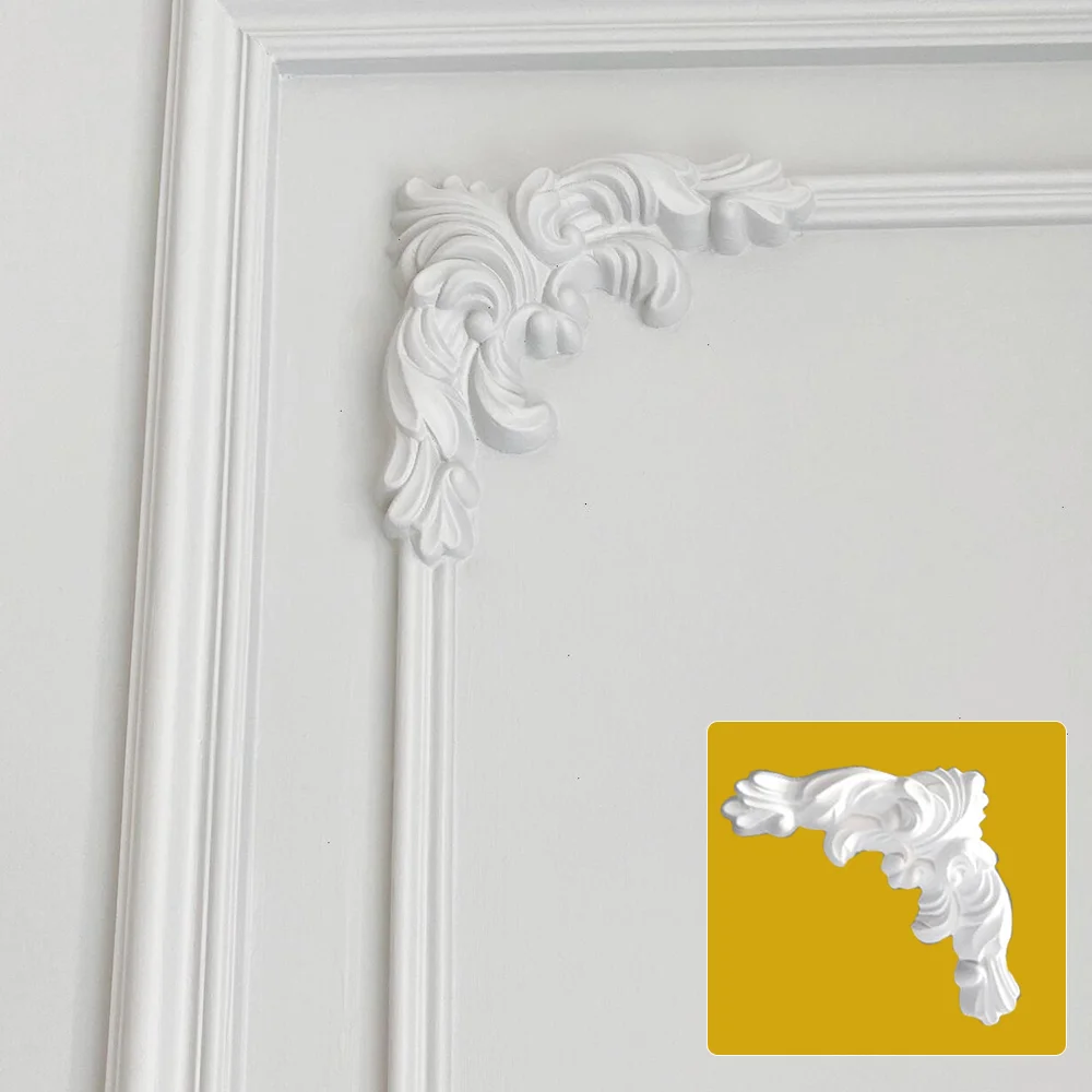 Pu Line French Corner Flower Background Wall Border Style Home Decorative Flower Ceiling Imitation Plaster Polyurethane Imitatio