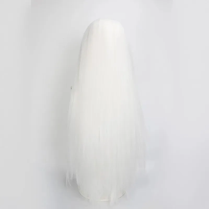 Cyanime dandadan cosplay turbo vovó traje 85cm longo branco cabelo reto cos dandadan halloween festa de natal cos perucas