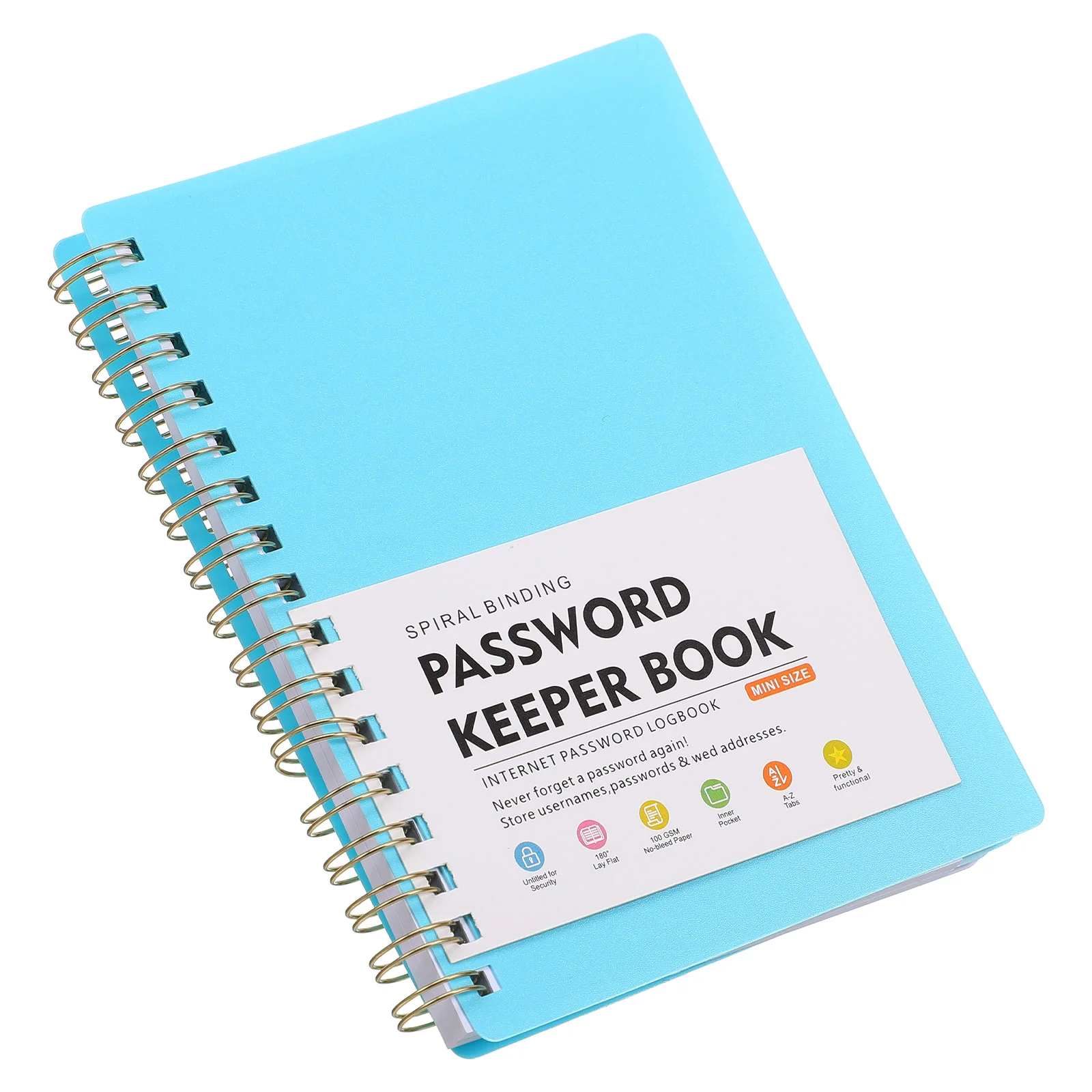 Password Book for Seniors Keeper Organizer Spiral Books Paper Small Notebook with Tabs Shopping