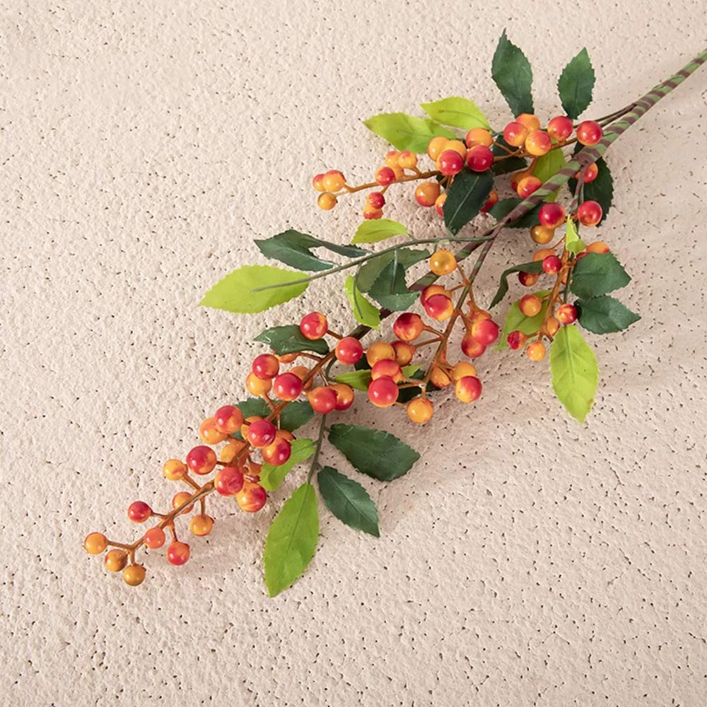 جديد 70 سنتيمتر فروع عيد الميلاد التوت متعدد الألوان صور الدعائم محاكاة التوت الأحمر تشكيلة الأزهار DIY بها بنفسك التوت الأحمر الاصطناعي هدية #1