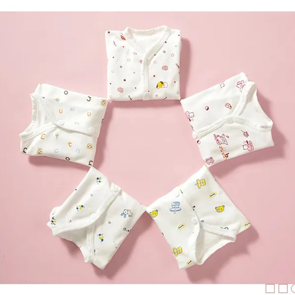 0-3 Month Baby Clothes Newborn Cartoon Home Underwear Cotton Button Baby Clothes Girls Boys Long Sleeve Top + Long Pants