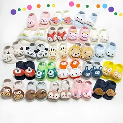 Cute Cartoon 3D Doll Socks Newborn Rubber Anti-slip Floor Socks Cotton Infant Toddler Baby Boys Girls Socks 0-3 Years Old