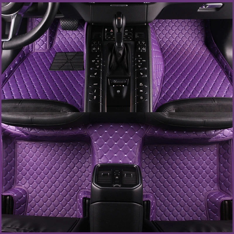 100% Fit Custom Leather Car Floor Mats For Most Car Models Full Carpet Set Interior Accessories protection Automobile Cushion