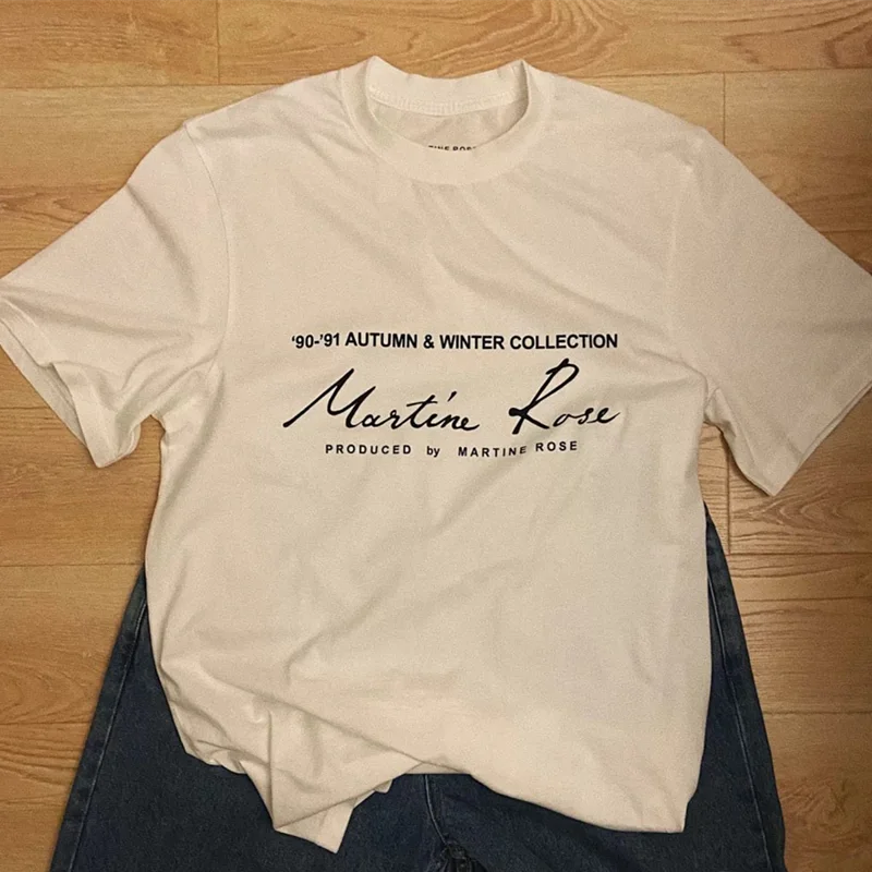 Good Quality White Martine Rose Fashion T Shirt Men 1:1 Martine Rose Signature Women Short Sleeve Best Seller Men Clothing