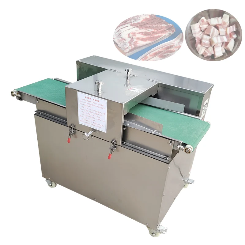 

500KG/H Electric Meat Slicer Commercial Meat Cutter 1500W High-power Stainless Steel Large Electric Meat Shredded Diced Machine