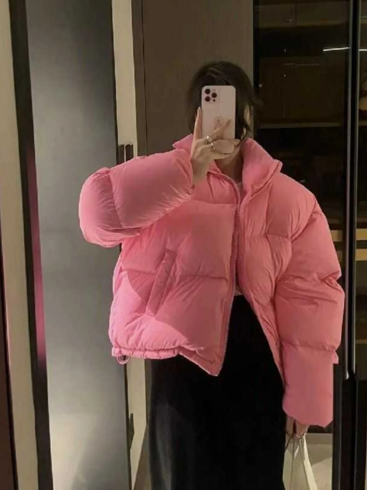 

ort Puffer Jaet женское зимнее теплое хлопковое пальто Bread Sle верхняя одежда свободного покроя корейский Sle Student Faion 2024