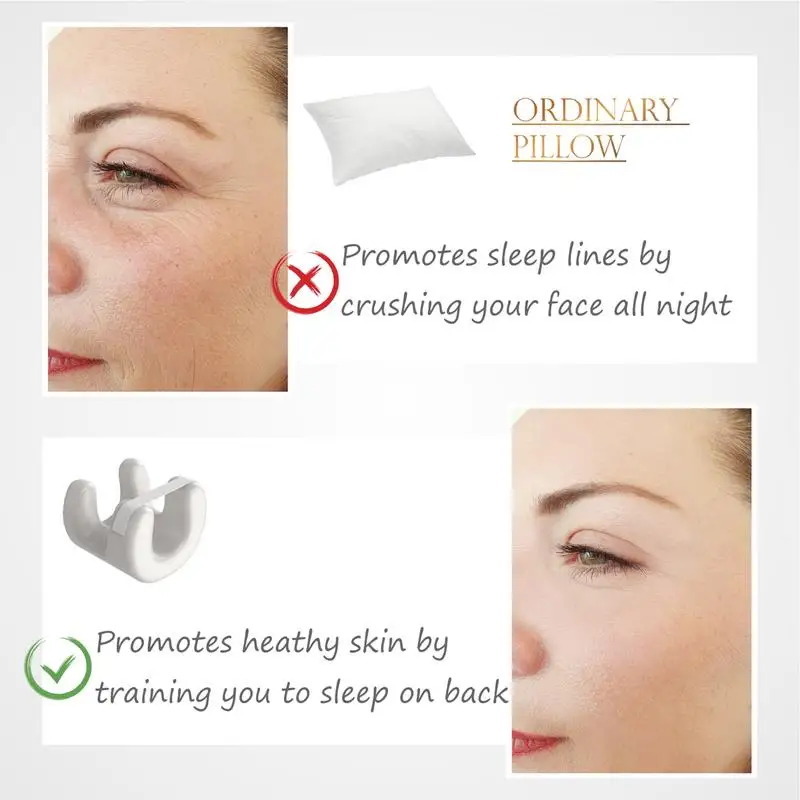 Massage Pillow For Face Up Ergonomic Foam Beauty Pillow Maintaining Soft Breathable Cervical Neck Support Sleeping Pillow For