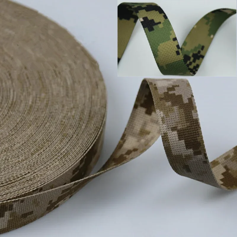 2.5cm Width 1 Meter Long AOR1 AOR2 Camouflage Webbing Non-elastic Edging Strips Bag Luggage Belt Fabric Accessory