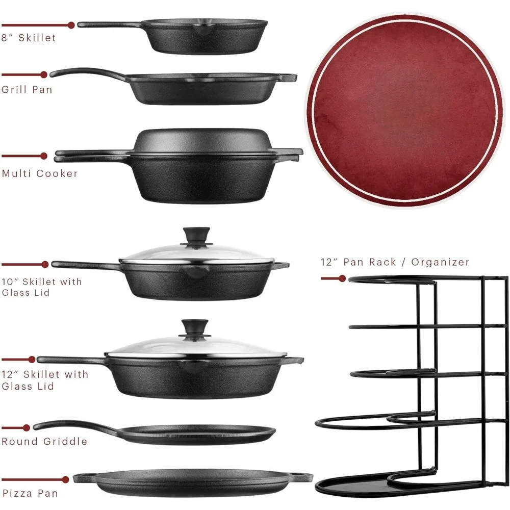 Non-stick Cookware for Kitchen Cookware Set Dining Bar Home Garden, 17-Piece Set V3